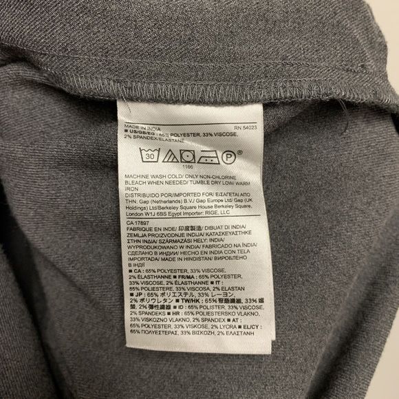 Banana Republic Heritage Flannel Military Oversized Shirt Shacket Sz Small Gray - Picture 12 of 12